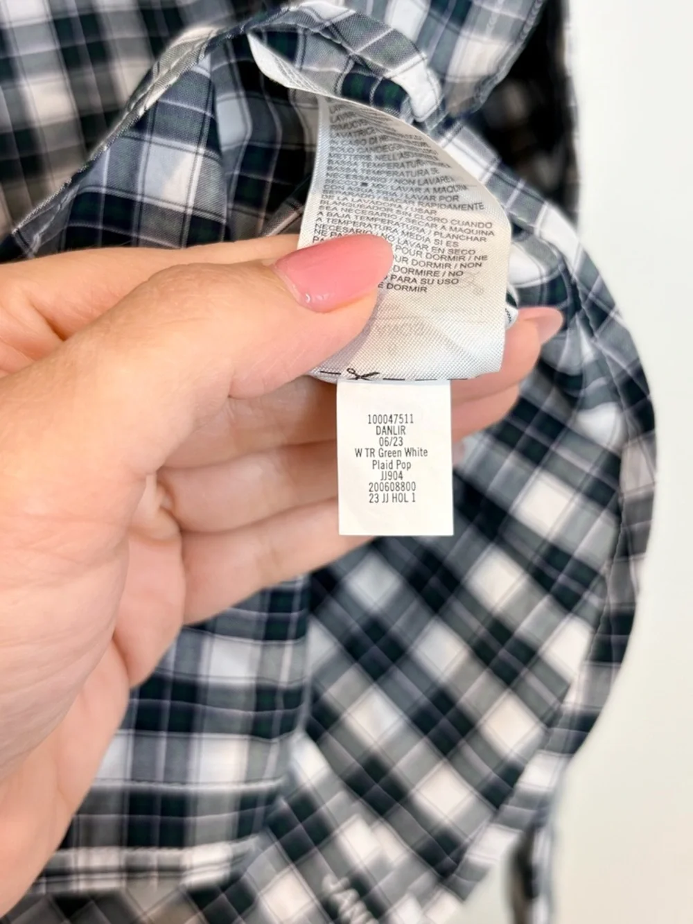JANIE AND JACK The Tartan Poplin Shirt in Enchanted Forest Tartan